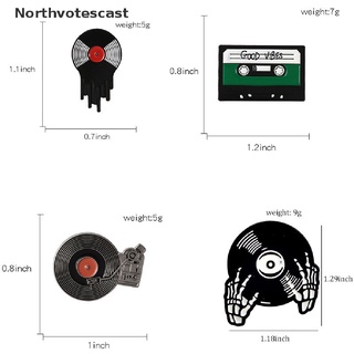 Northvotescast Punk Music Lovers DJ vinilo Record Player insignia broche solapa pin regalo NVC nuevo (1)