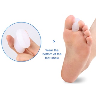 1 par de dedo del pie de silicona suave ortopédico gel cuidado de los pies alivio del dolor separador del dedo del pie (3)