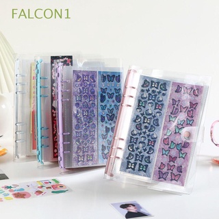 FALCON1 Stationary Stickers Album Journal Binder Notebook Stickers Binder DIY A5 Storage Book Loose Leaf Agenda Multi Function Card Collection Photocards Organizer