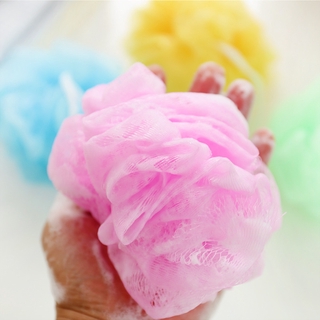 Esponja de lavado de colores aleatorios Loofah flor bola de bañomalla de limpieza corporalducha de nailon fregador Loo (6)