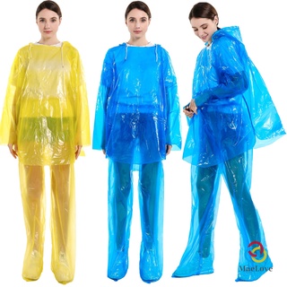 Disposable Raincoat for Adults Rain Coat Waterproof Hooded Cover Rainwear Dustproof Color Random
