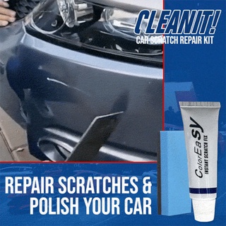 kit de reparación de arañazos de coche cera con esponja pintura cuidado corporal herramientas de pulido accesorio