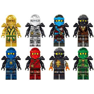 8pcs/set Lego Toys Ninja Go Minifigures With Motocycle blocking Kids Gift (3)