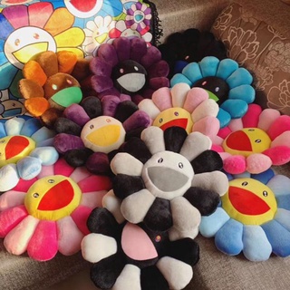40cm Takashi Murakami Rainbow Flower Pillow Plush Colorful Stuffed Toy Gift (8)