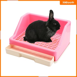caja de arena de conejo fijador de esquina caja de arena para orinal para hurón conejito