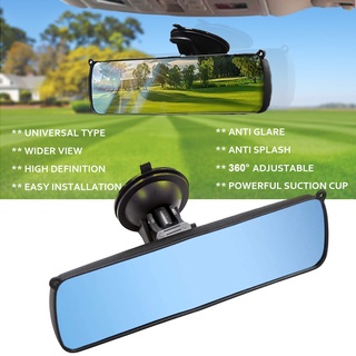 Rear View Mirror 9.8 inch Anti Glare Car Rearview Mirror with Suction Cup