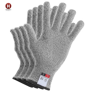 [listo stock] 2 pares de guantes resistentes a corte de grado alimenticio nivel 5 protección de manos, guantes de corte de cocina para shucking de ostras (grande)
