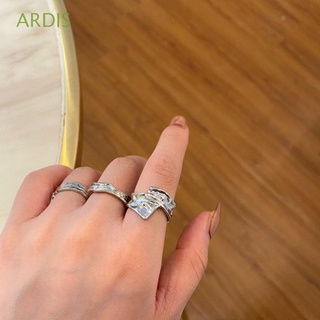 ARDIS Friend Gifts Finger Ring Women Girls Fashion Jewelry Open Ring Set Punk Hip Hop 2021 New Irregular 3Pcs/Set Geometric Metal Tail Ring/Multicolor