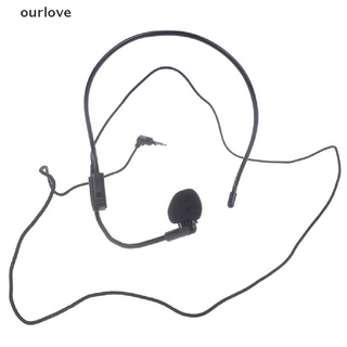 [ourlove] auriculares montados en la cabeza de 3.5 mm guía de micrófono conferencia discurso auriculares micrófono [ourlove]
