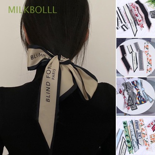 MILKBOLLL New Fashion Ribbon Headband Hair Accessories Hair Scarf Hair Ribbon Bohemian Long Ponytail Woman Floral Hair Scrunchies