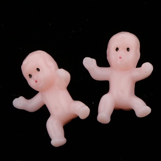 50pcs mini plástico baby shower juegos de ducha favores bebés muñecas para decoración de fiesta