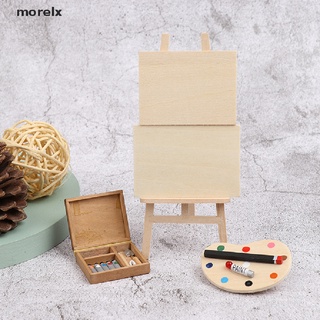morelx 1:12 casa de muñecas miniatura artista caballete paleta pigmento caja modelo accesorios cl