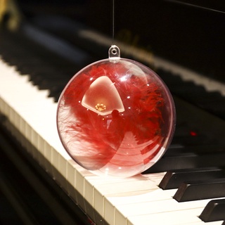 bola de plástico alta transparente de navidad bola hueca decoración de vacaciones regalo creativo acrílico preservado flor fresca (2)
