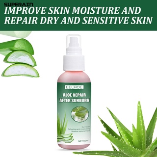 superain 50ml aloe gel spray natural portátil esencia herbal sunburn aloe reparación spray para exteriores (3)