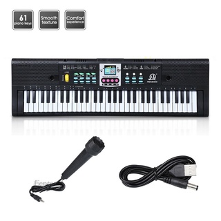 61 teclas Digital electrónica Piano teclado con 16 tonos 6Demo canciones batería Kit