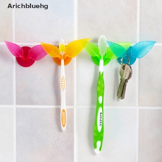 (arichbluehg) soporte multifuncional para cepillo de dientes, ventosa, hojas, estilo, maquinilla de afeitar