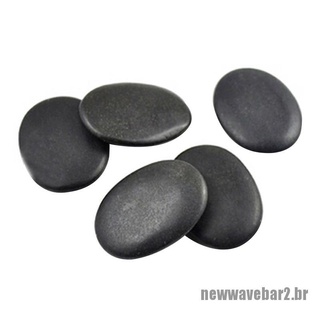 (New2) 7 pzas/set piedras cálidas masaje Útil sacarlt Rocks 3x4cm tamaño negro nuevo (5)