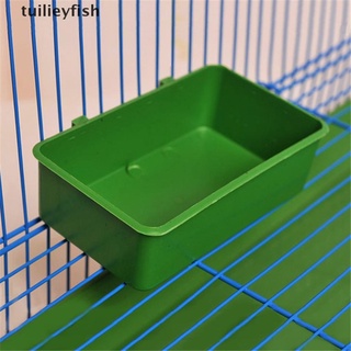 tuilieyfish multifunción creativo verde bandeja de alimentos loro bañera animal jaula caja de ducha cl