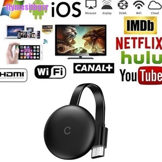 [flymesitbgsr]Wifi Wireless 1080p Streaming Media Player Charcoal For Chromecast Generation