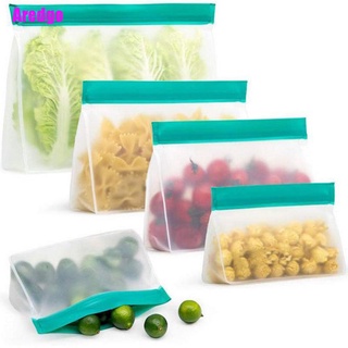 [Aredgo] Bolsa de almacenamiento de silicona reutilizable para alimentos, bolsa de almacenamiento, congelador, Ziplock