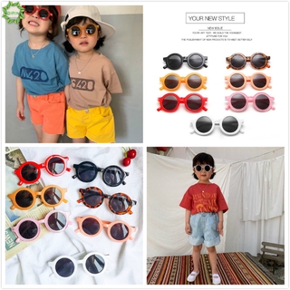 qipin lentes de sol coreanos para niños y niños/lentes retro con marco redondo para viajes al aire libre