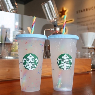 700 Ml Starbucks Taza De Paja De Plástico Con Tapa Agua Botellas