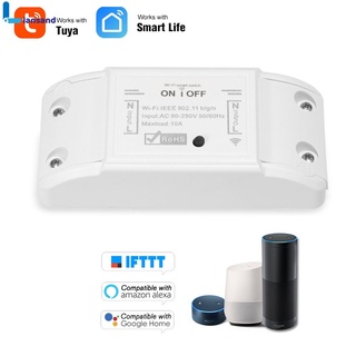 Interruptor inteligente lansand Tuya WiFi 10A/2200W cronómetro de Control remoto inalámbrico APP Control inteligente para Amazon Alexa Google Home lansand