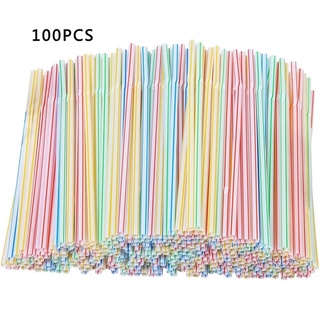 100 Pcs Portable Disposable Colored Elbow Straws / Juice & Beverage & Milk Tea Straws Suitable For All Kinds Of Beverages / Kitchen Utensils (1)