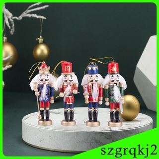 Wenzhen Music 4 pzas juguete De madera Nutcracker/Soldado/decoración navideña/regalo