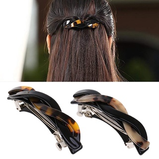 moda mujeres trenzado horquilla clip de pelo ponytail titular primavera barrette regalo (1)
