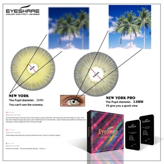 Eyeshare lente 1 par de lentes de contacto de colores de la serie New York Pro para ojos Cosplay lentes de Color (2)