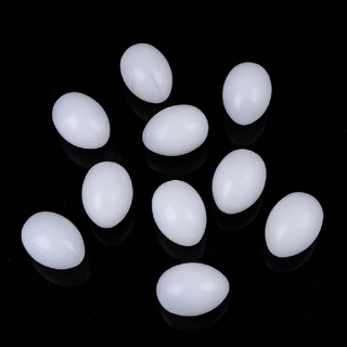 qawhite 10pcs blanco sólido plástico sólido huevos de paloma maniquí falsos huevos eclosión suministros cl (5)