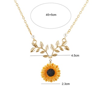 perla sol flor mujeres fino collares moda girasol collar (7)