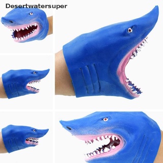 Supertoys tiburón títere De mano De Plástico Para la cabeza De la cabeza De animales guantes Para niños juguetes regalo De animales Dws