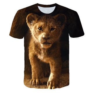 2021 3D Printed T-Shirt Lion Fun Tee Kids Boys Girls Clothes Hip Hop Cool Summer Tops Short Sleeve T-Shirts De manga corta