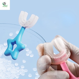 Cepillo de dientes en forma de U de 360 grados para niños/bebés de 2-6-12 años/cepillo suave en forma de U para niños (7)