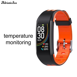 NEW C5T Smart Watch Touch Screen Temperature Monitoring IP67 Waterproof 0.96 Inch Blood Pressure Heart Rate Measurement Bracelet for Sport