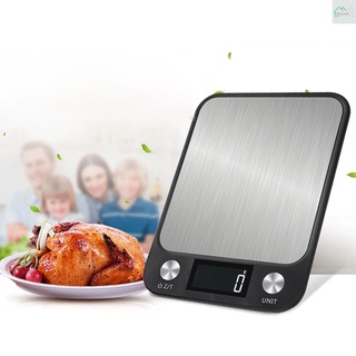 Zona 22lb escala de alimentos Digital de cocina escala LCD pantalla escala de peso G OZ LB KG ML para hornear cocina de acero inoxidable portátil escala de alimentos 1g preciso