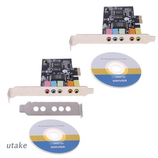 Utake PCI-E tarjeta de sonido Digital de Audio condensadores sólidos CMI8738 Chipset + barrera