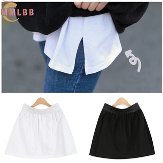 las mujeres mini falda muslimah negro blanco algodón falda extensor verano coreano hendidura moda casual confort fondos