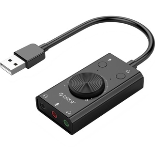 Zxguiq Alta Calidad ORICO SC2 Externo USB Tarjeta De Sonido Volumen Ajustable Adaptador De Audio PC
