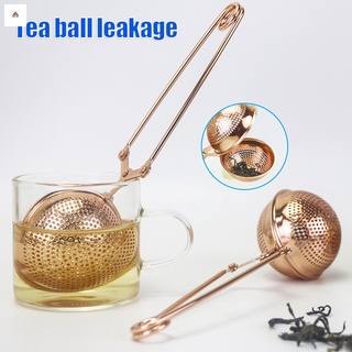 infusor de té a presión de acero inoxidable rosa dorado hoja suelta bola de té colador para teaism