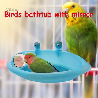 Bañera de loro con espejo para mascotas, accesorios (1)