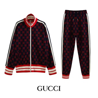 Gucci Moda jacquard Algodón unisex Cremallera Superior Y Pantalones Traje