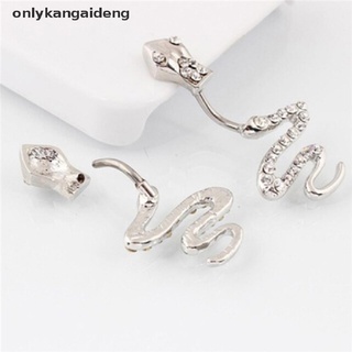 onlyka Women Snake Stainless Steel Belly Button Ring Navel Ring Body Piercing Jewelry CL