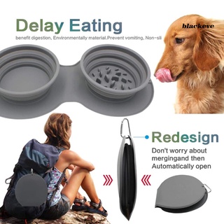Be-Pet Bowl plegable portátil de silicona para gatos, perro, perro, doble arco, accesorios para mascotas (3)