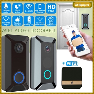 timbre inteligente inalámbrico 720p video cam talk seguridad del hogar ue, timbre wifi