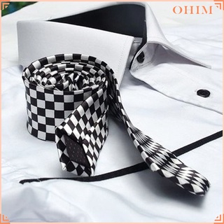 Skinny/corbata negra y blanca para hombre (1)