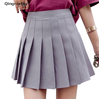 [qingruxtky] faldas plisadas de cintura alta estilo preppy lindo dulce niñas danza mini falda [caliente] (4)
