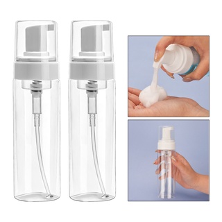 atlantamart 1 par 200ml tatuaje burbuja botella antideslizante desmontable plástico espuma bomba contenedor para champú (1)